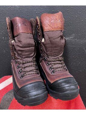 Cabela's Predator Extreme Insulated Waterproof Hunting Boots 13D Brown Leather